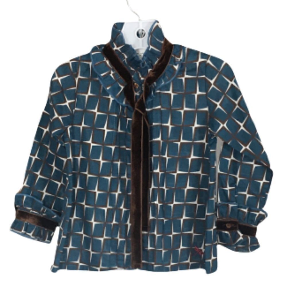 Bleu Comme Gris Paris Cross Petrol Girls Top Size 5